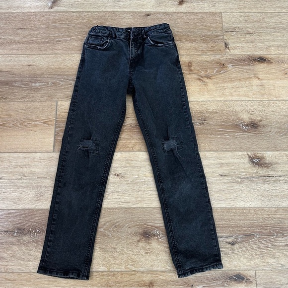 Hudson Kids Dark Wash Distressed High Rise Straight Leg Denim Jeans Sz 12 GUC - Picture 2 of 11